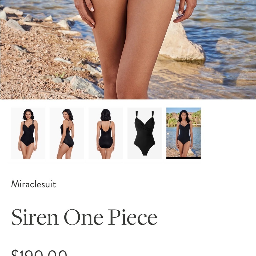 NWOT Miraclesuit Black Siren One Piece - Picture 11 of 12